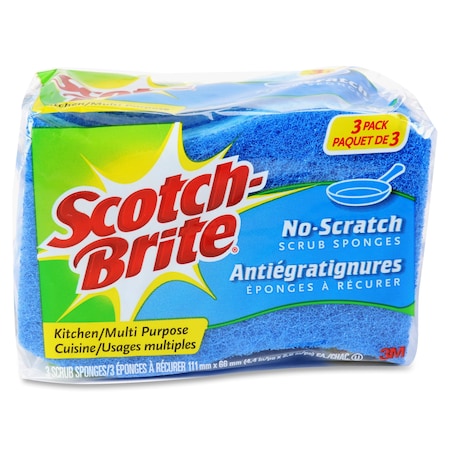 Scotch-Brite Multipurpose Scrub Sponge, 4-1/2"x2-3/4", Blue, PK 8 MMMMP3CT